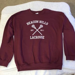 Gildan teen wolf beacon hills lacrosse crew neck